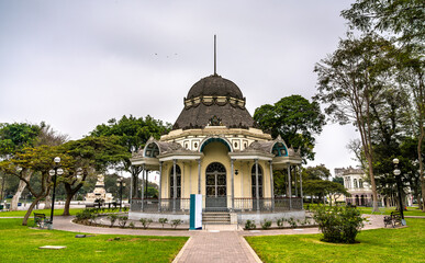 Fototapeta premium Byzantine Pavilion at the Exposition Park in Lima, Peru