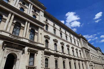 Fototapeta na wymiar Her Majesty's Treasury in London UK