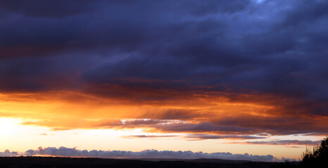 sunset in the clouds