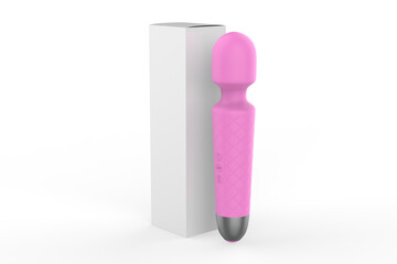 The Original Wireless 20x Multi-Speed Vibrations Compact Power Personal Handheld Wand Massager. 3d illustration