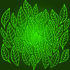 green leaves background