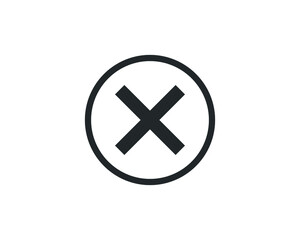 Obraz premium Checkmark cros icon on whit background. Trendy Flat style for graphic design. logo. Web site. social media. UI. mobile app, EPS10