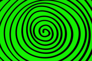 abstract green optical illusion on black