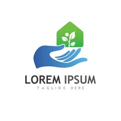 Logos of green Tree leaf ecology