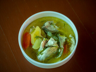 food on a plate, soup, meat dish, meat soup, fish soup, restaurant menu