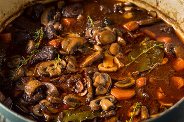 Homemade French Beef Bourguignon Stew