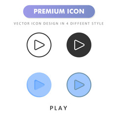 play icon for your website design, logo, app, UI. Vector graphics illustration and editable stroke.