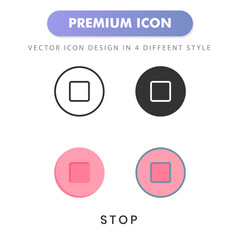 stop icon for your website design, logo, app, UI. Vector graphics illustration and editable stroke.