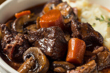 Homemade French Beef Bourguignon Stew