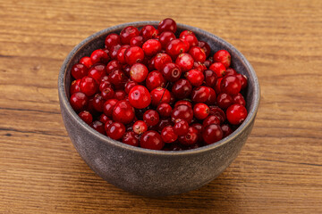 Sweet and tasty cranberry in the bowl
