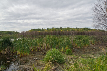 Bennett Lake, AB on a Cloudy Day