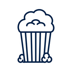 Popcorn icon logo company. isolated on white background.