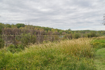 Bennett Lake, AB on a Cloudy Day