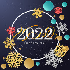 2022 New Year. 2022 Happy New Year greeting card. 2022 Happy New Year background.