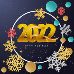 2022 New Year. 2022 Happy New Year greeting card. 2022 Happy New Year background.