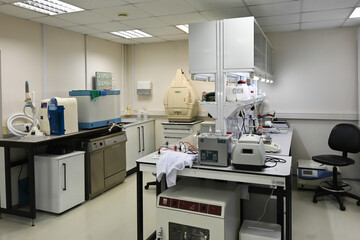 Modern biological laboratory.