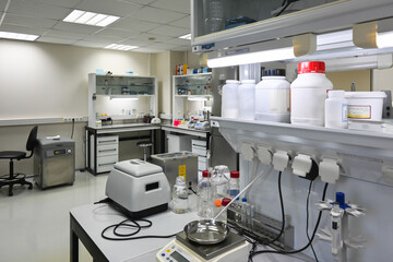 Modern biological laboratory.