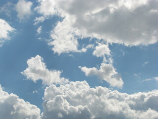 Naklejka na ściany i meble Blue sky with clouds in the sammer day