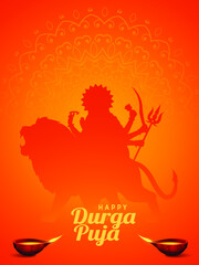 Durga puja poster Graphic trendy design - obrazy, fototapety, plakaty