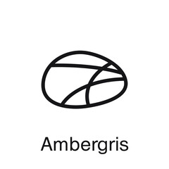 Ambergris vector icon. Trending fragrance. Top notes, scent, perfume, aromatic essence, cream, soap, cosmetics. 