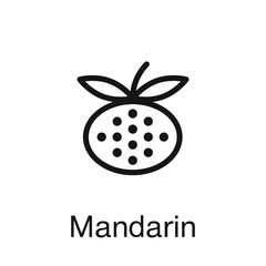 Mandarin vector icon. Trending fragrance. Top notes, scent, perfume, aromatic essence, cream, soap, cosmetics. 