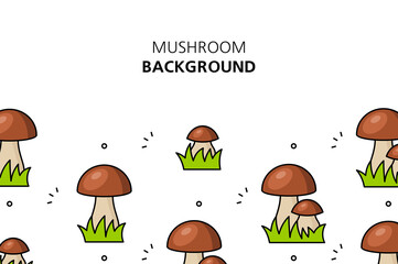 Mushroom background. Icon design. Template elements. isolated on white background