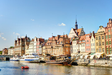 Naklejka na ściany i meble Gdansk Old Town, Poland, HDR Image