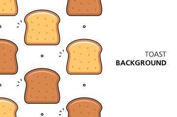 Toast background. Icon design. Template elements. isolated on white background