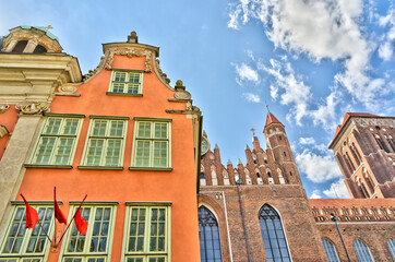 Fototapeta na wymiar Gdansk Old Town, Poland, HDR Image