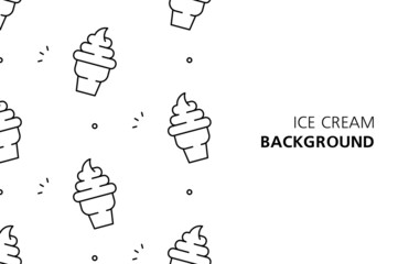 Ice cream background. Icon design. Template elements. isolated on white background