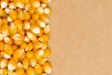 beautiful corn kernels
 in the foreground for healthy cooking