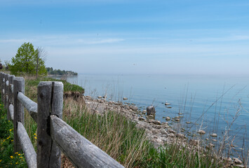 Fototapeta premium fence on the beach