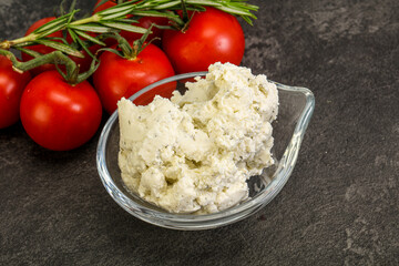 Soft cream cheese with herbs