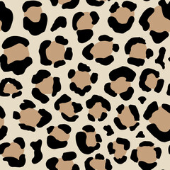 Seamless animal pattern with leopard dots. Creative wild texture for fabric, wrapping. Vector illustration