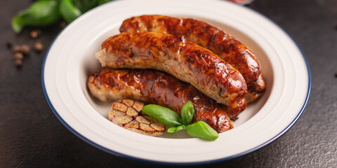 sausages seitan vegetable protein vegan meatless soy vegetarian wheat classic taste or snack on the table healthy meal snack top view copy space for text food background 