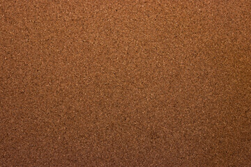 Empty bulletin board background, brown textured cork board backdrop for office note, memo, or...