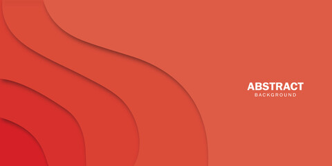 Red abstract background in papercut style for web.