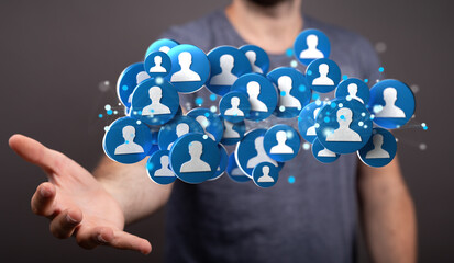  people network structure HR - Human resources management and recruitment