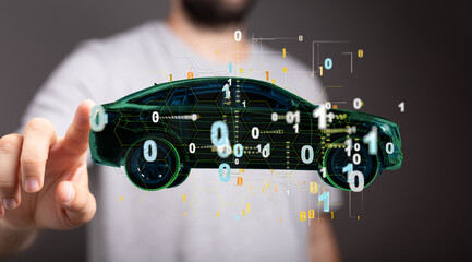 Energy car concept. Vehicle EV charge battery electric