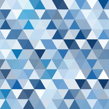 Blue vector gradient triangles texture. Triangular geometric sample with gradient. Polygonal design for your web site. eps 10