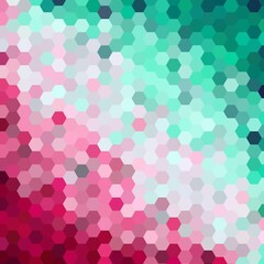 Background made of green, pink triangles. Square composition with geometric shapes. Eps 10