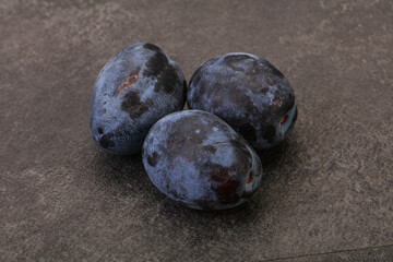 Ripe sweet and tasty plum