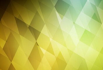 Fototapeta na wymiar Dark Green, Yellow vector background in polygonal style.