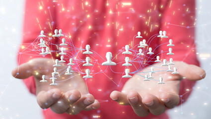 hierarchy connection team group digital