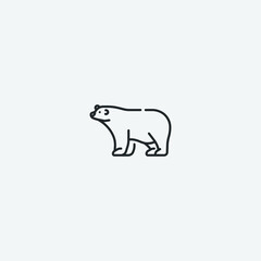 Bear vector icon illustration sign