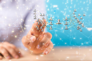 hierarchy connection team group digital