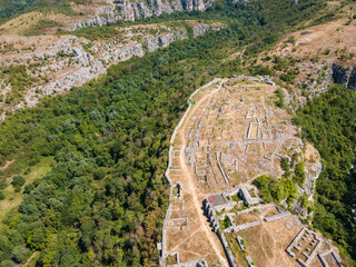 Ruins of medieval fortificated city of Cherven, Ruse region, Bulgaria