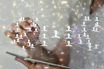 hierarchy connection team group digital