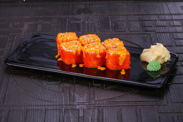 Japanese spicy roll with fish