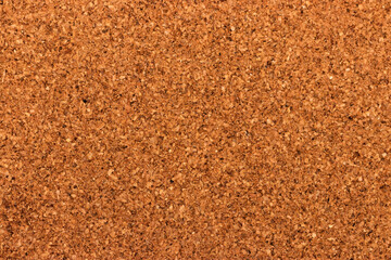Empty bulletin board background, brown textured cork board backdrop for office note, memo, or post-it